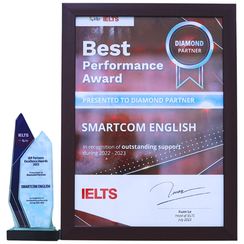 Đối tác IELTS Kim cương Tốt nhất của IDP